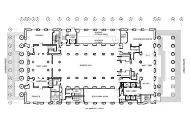 Ground floor floorplan showing conference center